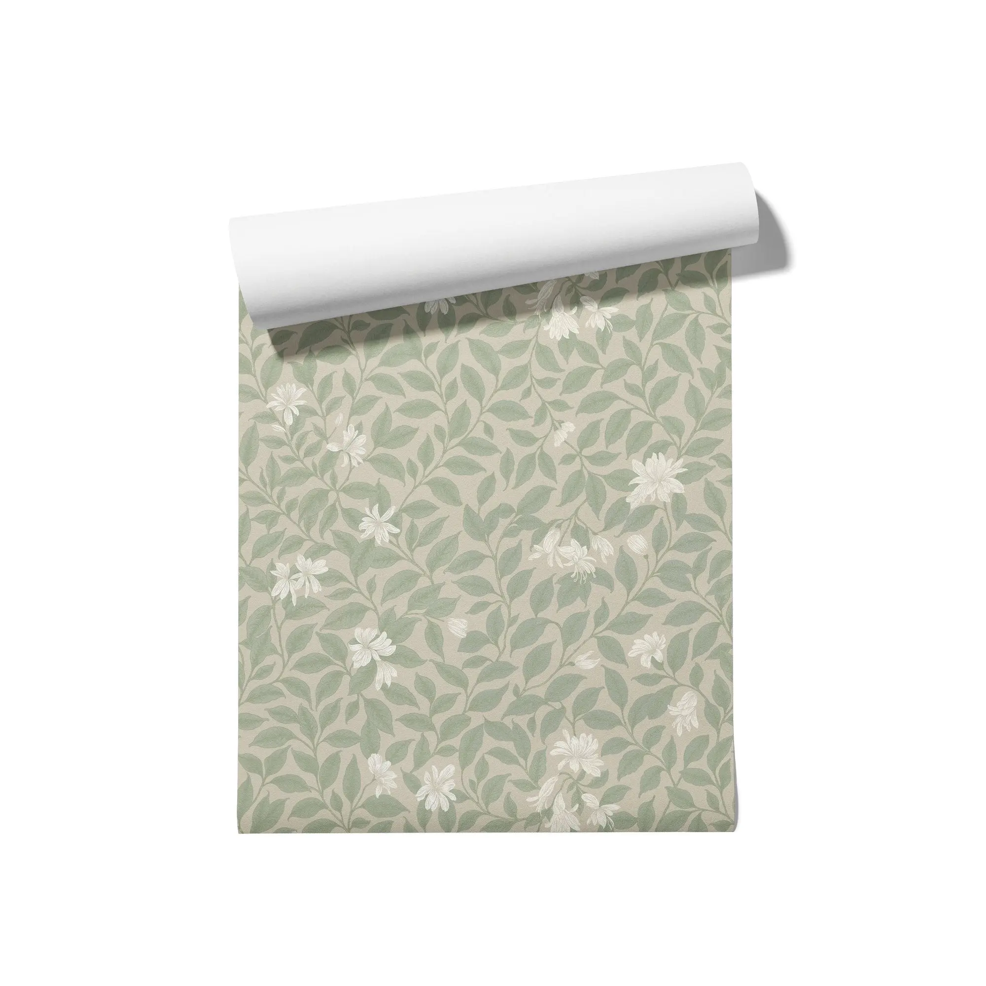 Poppy Honeysuckle Floral Cream Peel and Stick Wallpaper Roll, 30 ft (h) x 19 in (w) Adhesive Decorative Wallpaper for Bedroom, Home Improvement Accent Walls