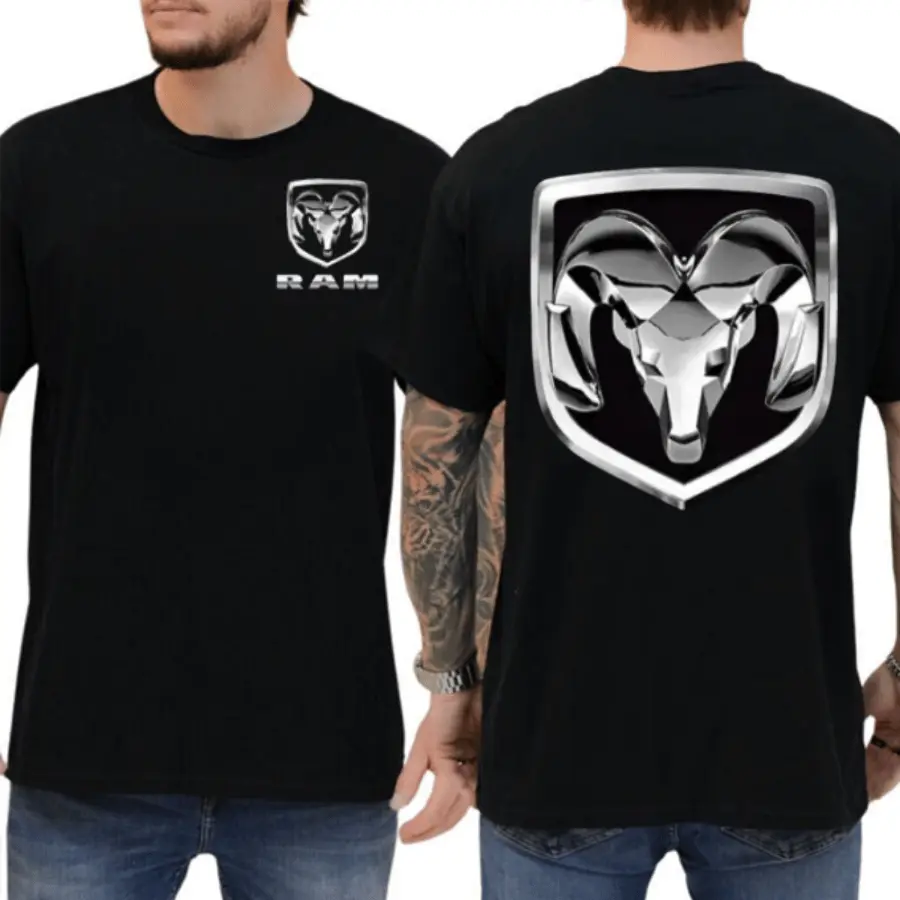 Dodge Ram Logo V2 T-shirt - Truck Graphic Tee, Unisex Shirt, Men Gift, Men Shirt, Full Size, Full Color