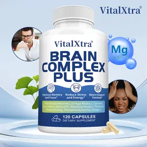 Brain health supplement - supports brain attention, focus, and memory 120 Capsules