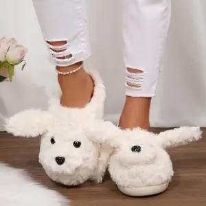 Women's Warm and Huggable Teddy - Style Fuzzy Slippers Winter Warm Indoor Outdoor Shoes