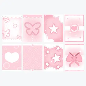 K-POP Binder/Toploader photocard background Fillers double sided PINK by Ayooin