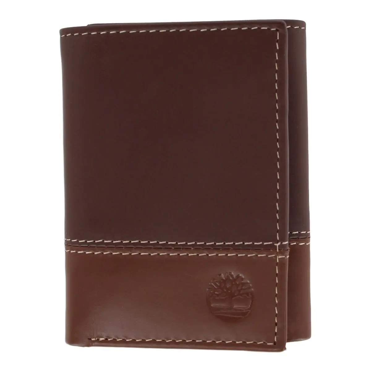 Timberland Men's Leather Hunter Two Tone Trifold Wallet, Trifold Wallets