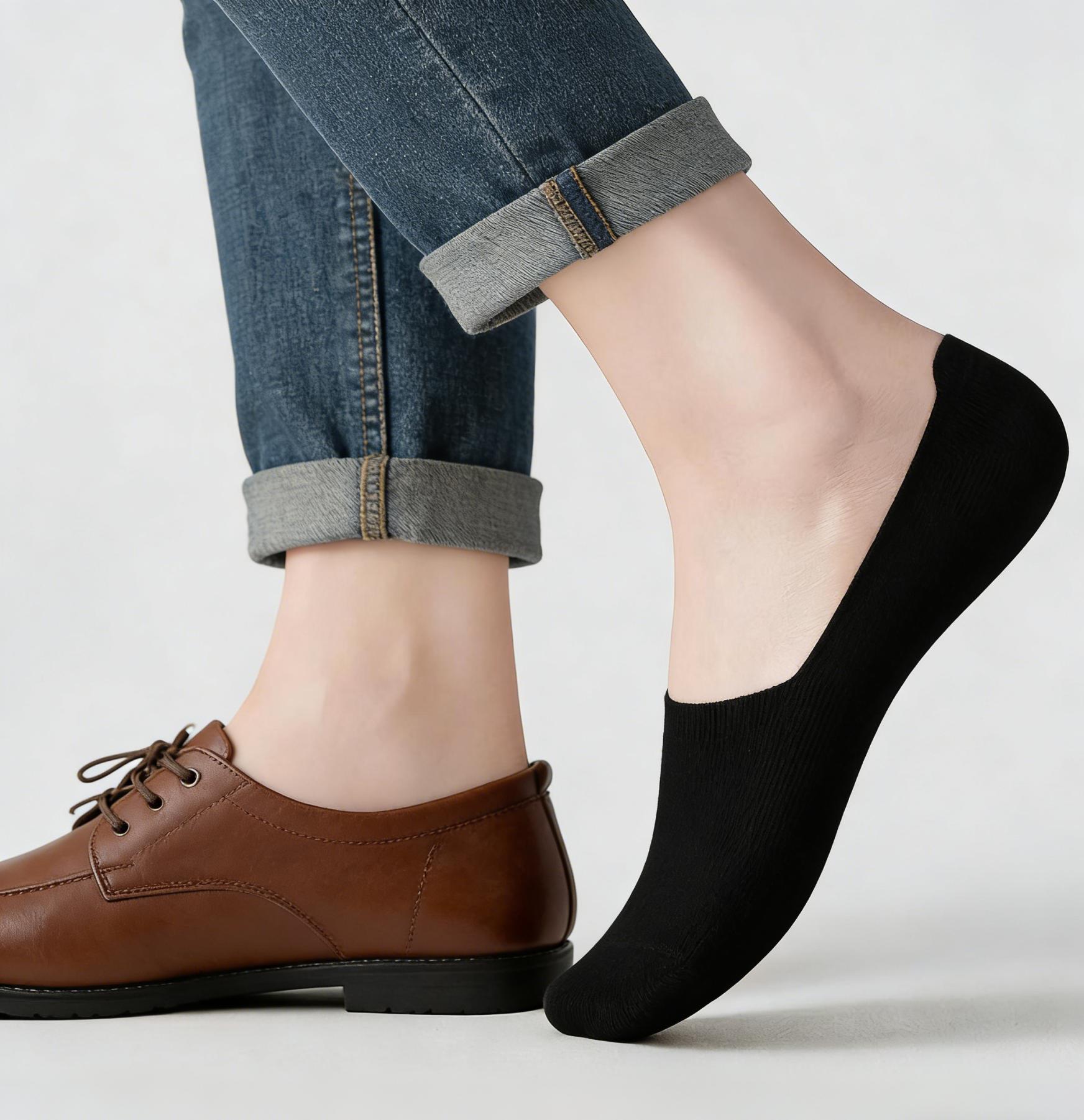 10 Pairs Women's Invisible Socks - Comfortable Breathable Polyester No-Show Socks with Cushioned Sole, Anti-Slip Design, Soft Knit Fabric, Ideal for Daily Casual Wear