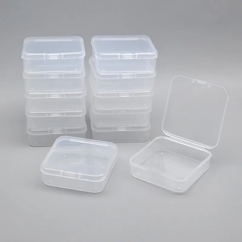Small Transparent Storage Box with Lid (12pcs), Dustproof Storage Box, Clear Storage Box, Mini Storage Box for Small Items, Easy to Carry Small Parts, Organized Box, and Accessories, Space Saving Storage, Clear Storage Bins