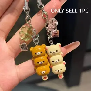 1 Count Tanghulu Bear Super Cute Phone Chain Charm & CCD Pendant, Phone Charms, Phone Accessories, Ideal Gift for Friends and a Perfect Choice for Valentine's Day