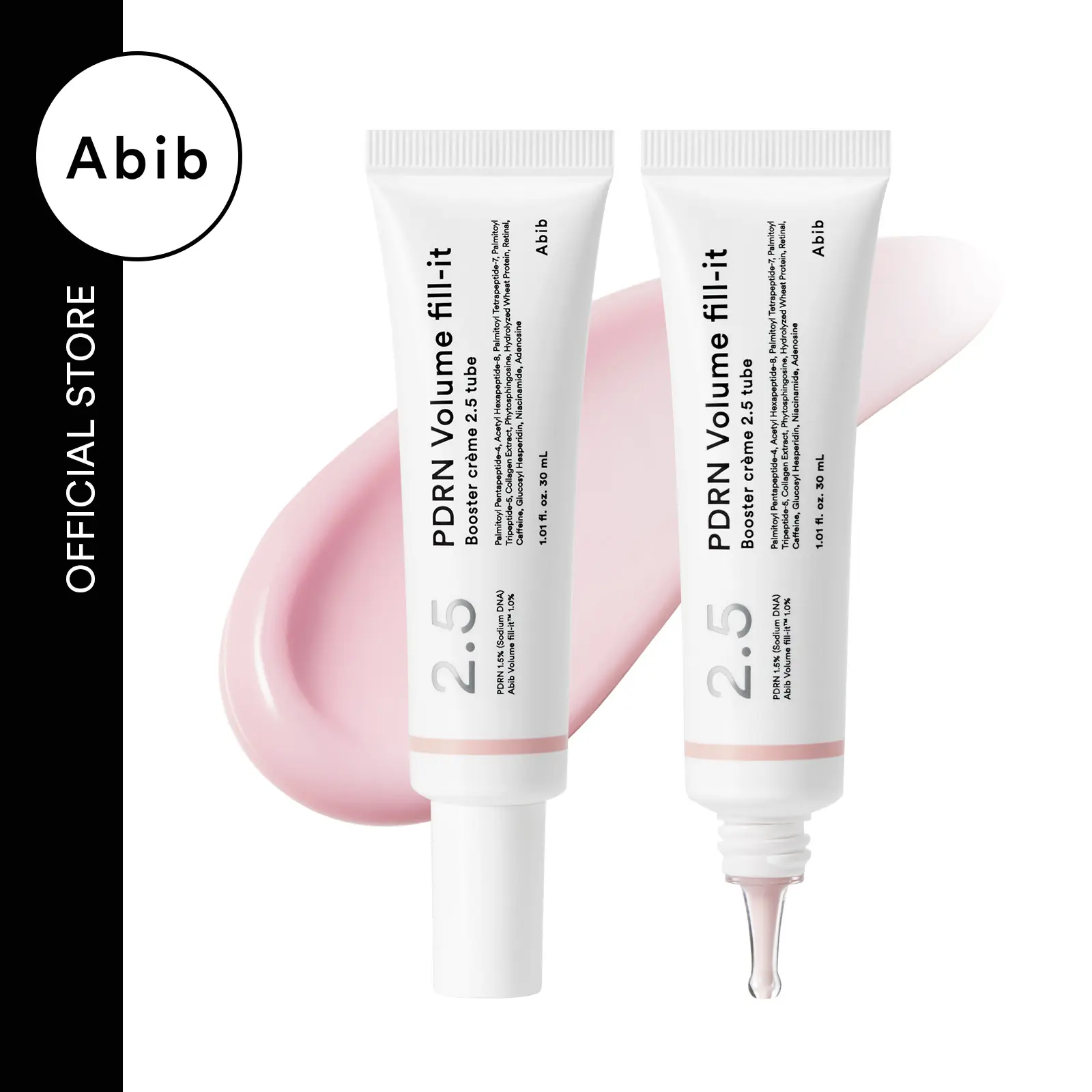 [Abib Official] PDRN Volume fill-it Booster Cream 2.5 tube (2EA) | PDRN 15,000ppm, Volufiline, Peptides, Retinal | For Forehead, Eye Area, Smile Lines & Neck Wrinkles | Anti-Aging Firming | 1.01 fl oz