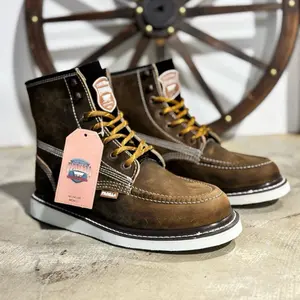 115 Tabaco Padilla 6” Height Soft Toe Lace Up  Removable Inserts Men’s Work Boot