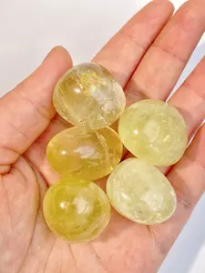 5pcs High-Quality Natural Crystal Citrine Tumble, Scene Decoration, Table Decor, Birthday Gift, Women's Gift, Mother's Day Gift，The best choice for crystal lovers.