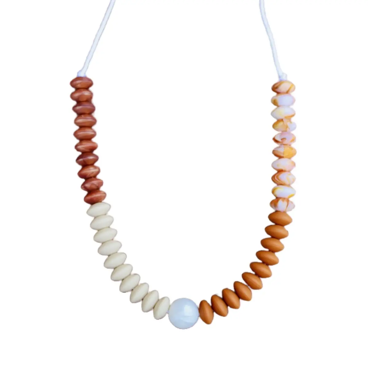 Nune Sensory Jewelry Pumpkin Spice Nursing Necklace for Breastfeeding Moms