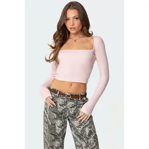 Square Neck Knit Top