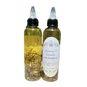 Rosemary and Calendula Herbal Hair Growth Oil - Natural Ingredients for Healthy, Strong Hair - Apply 3 Times Per Week for Optimal Results