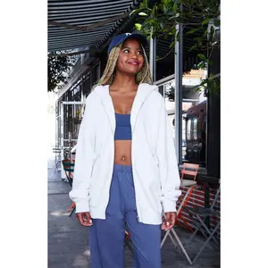 John Galt Women's Heather Grey Christy Full Zip Hoodie