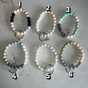 Silicone beaded keychain