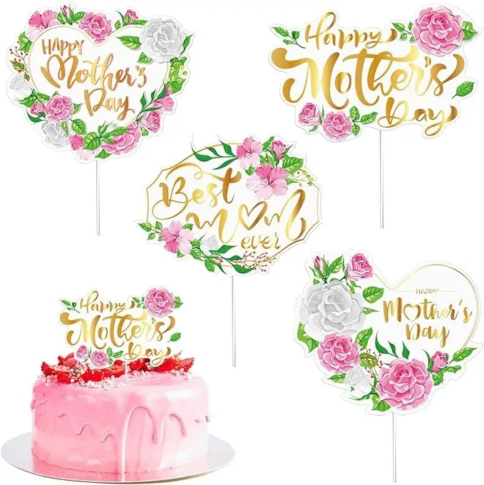 16pcs Happy Mother’s Day cake Topper Party Supplies Decoration