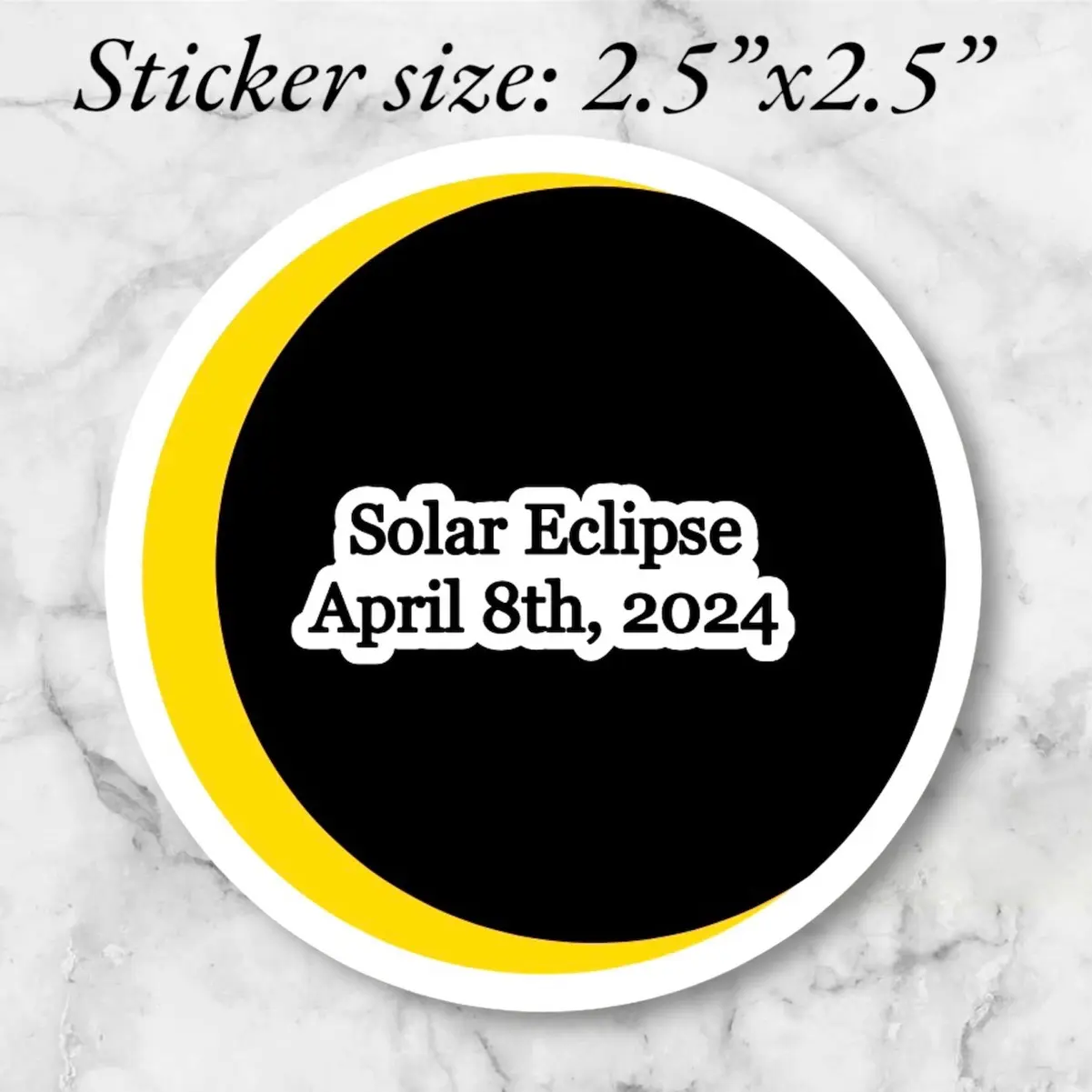 Solar eclipse vinyl car sticker