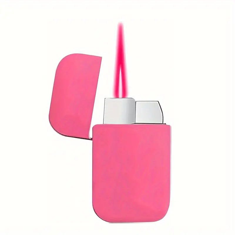 Pink Flame Torch Lighters ( No Butane Gas Included) Windproof Lighters Metal Refillable Butane Lighters Great Gifts for Girls Women Birthday Mothers Day Unique Cool Christmas Valentine's Gift for Wife Girlfriend bf