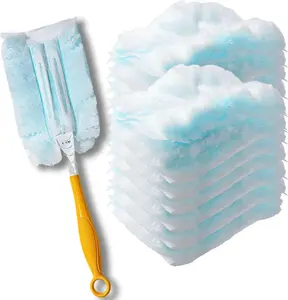 Disposable Duster Refills 18 Pack – Static Dust Removal Replacement Heads Compatible with Swiffer Dusters for Electronics, Furniture & Blinds (Blue)