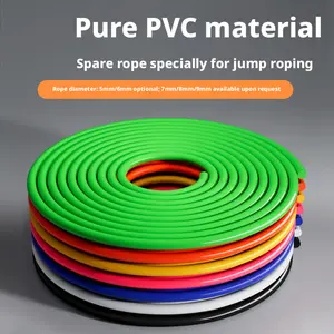 Replacement PVC rope for skipping rope, wear-resistant and thickened 3m diameter 5/6MM, fitness accessory for replacing fancy skipping ropes