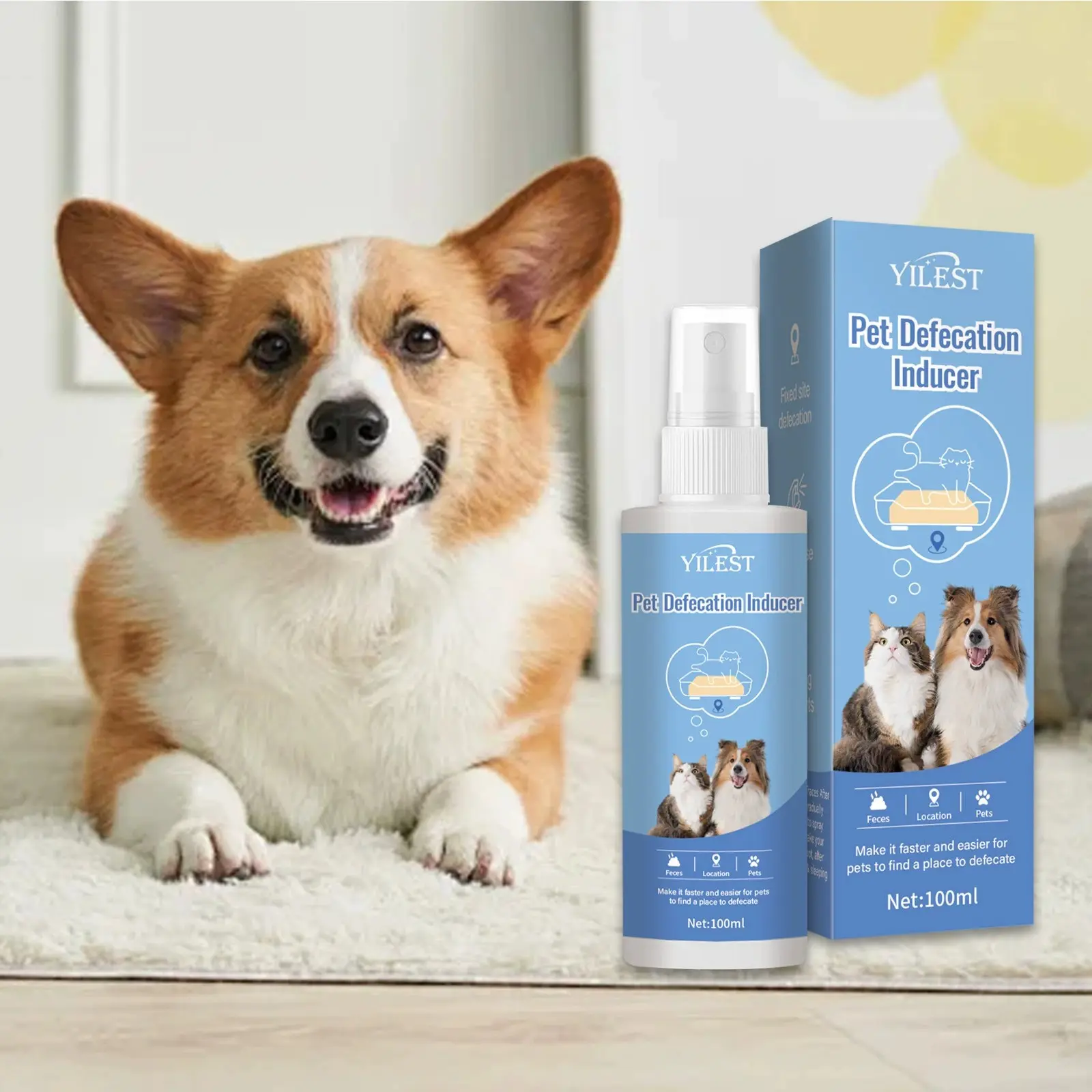 Potty Training Spray for Dogs - Stop Inappropriate Elimination, Indoor & Outdoor Portable Training Aid, "Go Here" Housebreaking Solution for Puppies & Adult Dogs, Training Gear, Puppy Training Tools