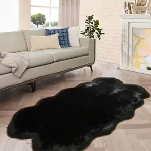 Luxurious Sheepskin Area Modern Shaggy Rug, Soft Wool Carpet for Living Room & Bedroom, Fluffy Long Pile, Sofa Cushion Seat Cover, Fluffy Rugs, Decorative Fluffy Rug