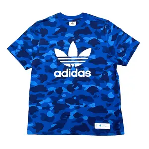 BAPE x adidas adicolor Short Sleeve Tee Shirt Blue