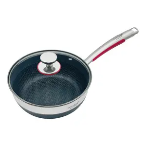 smartcook 22cm stainless steel frying pan/kitchenware/honeycomb pattern, non-stick, less smoke Cookware Induction