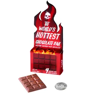 World’s Hottest Chocolate Bar - Spicy Chocolate Snack Bar Candy with Chili Extract