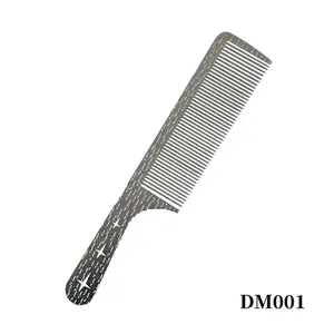 Stainless Steel Hair Comb, Anti-static Hair Cutting Comb, Heat-free Styling Tools, Professional Hair Styling Tool for Salon & Barber Shop,  Straight Tooth Comb, Hair Care Comb, Hair Styling Combs