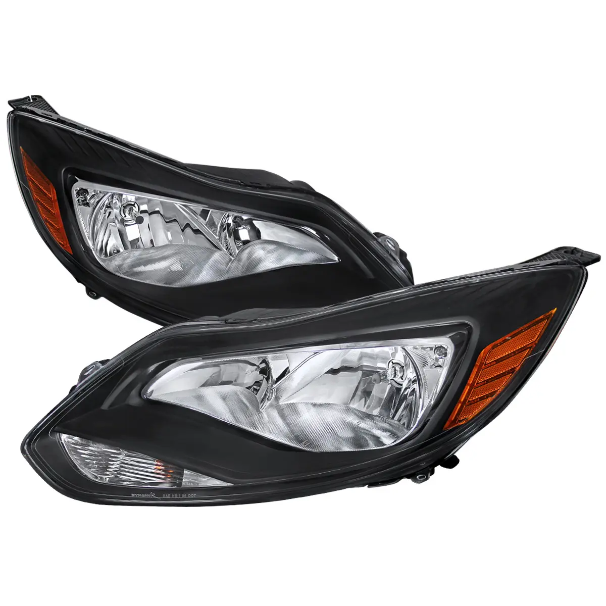2012-2014 Ford Focus Factory Style Headlights w/ Amber Reflectors (Matte Black Housing/Clear Lens) 2012-2014 Ford Focus Factory Style Headlights w/ Amber Reflectors (Matte Black Housing/Clear Lens)