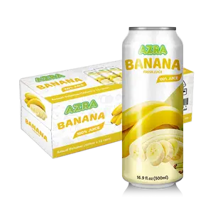 AZRA Banana Juice 12 Pack – 100% Tropical Juice – 500ml Cans – Imported from Vietnam