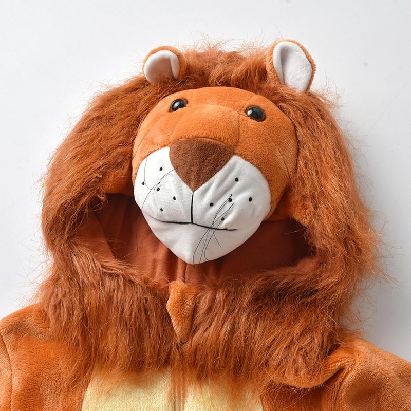 TONWHAR Camel Color Children Lion Costume for Autumn, Beige Lion Baby Romper with hood,  Kids Halloween Christmas Playsuit for Fun, Toddler Adorable Snowsuit