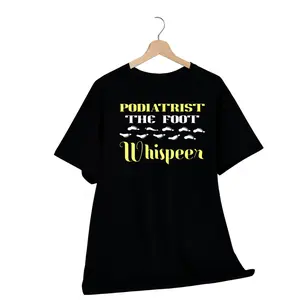 Everyday Wear Unisex Black T-Shirt with Podiatry Design – Slim Fit & Comfortable