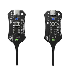 1/2 Counts W01 V2.0 Type-C Inductance Tester Motherboard Coil Tester Electronic Circuit Board Inductor Detector for Phone Motherboard Component Repair Electromagnetic Induction Quick Fault Check Tool Kit [Black]