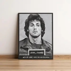 John Rambo Poster, Rambo Movie Poster, Sylvester Stallone Poster, Rambo Art Print, Movie Wall Art, Wall Decort, Vintage Movie Poster, Gift