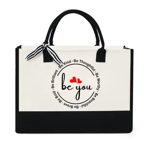 Gift For Women, Mom, Teacher, Birthday Gifts For Boss Lady, Friend,Coworker 13oz Canvas Tote Bag With Zipper