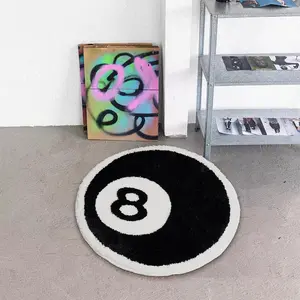 Soft Comfortable Round Carpet for Bedroom, Kitchen, Living Room, Hallway, Laundry Room, Easy to Clean Durable Rug Home Decor Decorative Area Rug