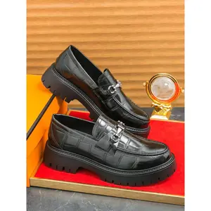 Men's Business Fashion Round Toe Slip-on Loafers, 2026 New Style Casual Comfortable Platform Loafers for Daily Wear, Lightweight Breathable Shoes for All Seasons Flatform