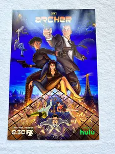 ARCHER - 12"x18" Original Promo TV Poster SDCC 2023 MINT HULU F/X