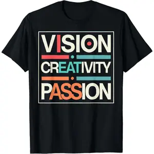 100% cotton Unisex Vision Creativity Passion Funny Graphic Designer Art Lover T-Shirt