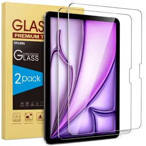 Screen Protector For iPad Air 13 Inch (M3 2025, M2 2024 (7th/6th Generation)), iPad Pro 13 Inch (M4 7th Gen), Case Friendly/2 Pack Tempered Glass, Support Apple Pencil