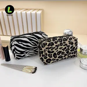 Wild Fashion Animal Print Storage Pouch Octagonal Bag Zebra Leopard Print Large Capacity Cosmetic Bag High Value Travel Portable Storage Bag Wholesale
