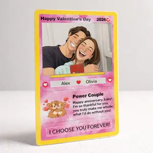 Personalized Valentine’s Day Card, Custom Anime Photo Card, Valentine Gift, Gift for Couples, Gift for Him Her, Custom Card, Boyfriend Gift, Girlfriend Gift, Valentine's Day, Valentines Gift