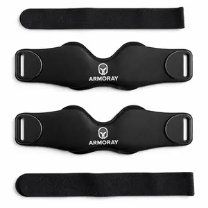 Armoray Patella Knee Strap for Knee Pain Relief Adjustable Patellar Tendon Support for Running Basketball Gym with Anti Slip Grip in Black Gray White