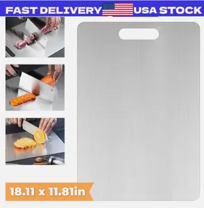 Titanium Cutting Board Double-Sided Titanium Cutting Boards for Kitchen Camping