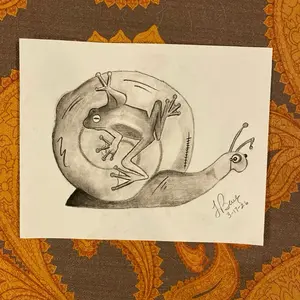 Sticky, charcoal, 8 x 10