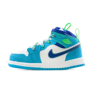Toddler's Jordan 1 Mid SE Dk Powder Blue/Racer Blue (DA8013 400)