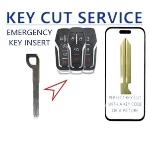 KEY CUT + HU101 Emergency Key Blade FOR Ford Lincoln 2013-2021 / PN: 164-R7992