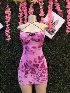 Bubblegum Leopard Mini dress