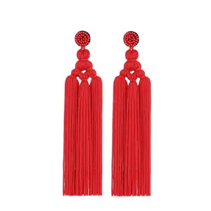 Mary Ann Handmade Fabric Tassel Earrings