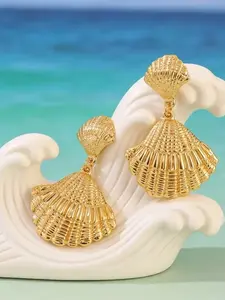 Women's Shell Pendant Earrings, Hypoallergenic Stainless Steel, Perfect for Summer Vacation, Beach Walks, Parties, Weddings, Summer Dainty Jewelry